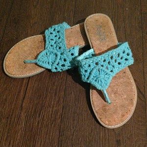 Turquoise sandals